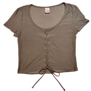 juniors NOBO crop top- green/ never worn.